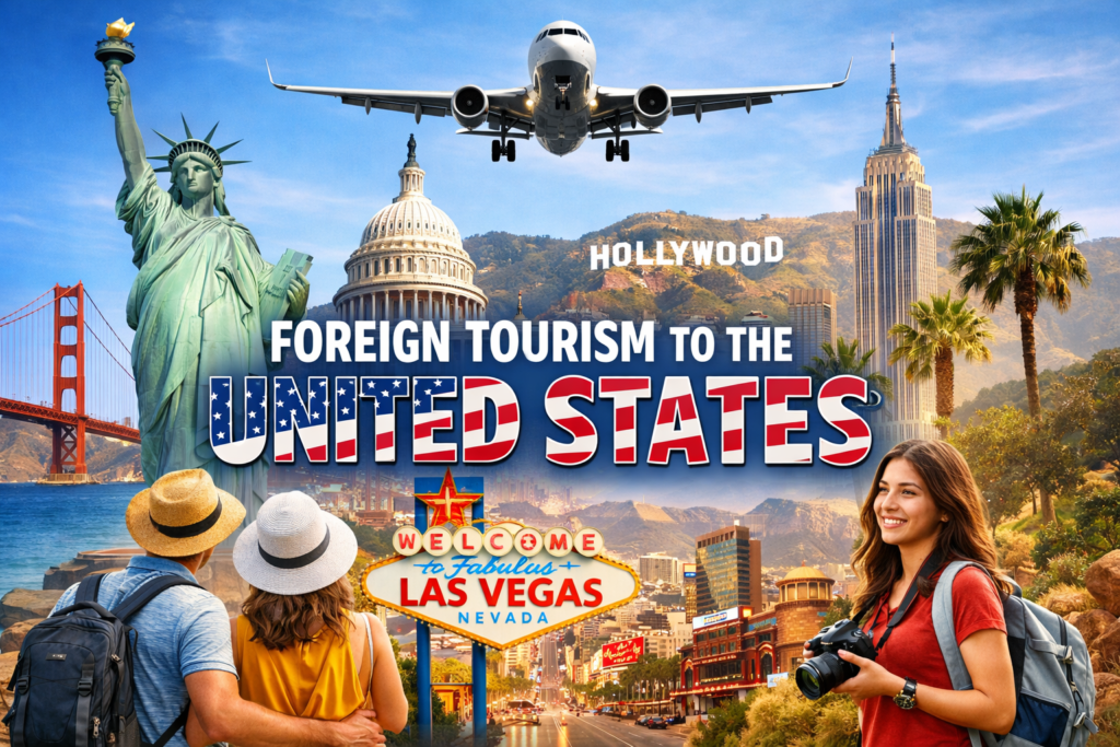 International travelers arriving in the United States as foreign tourism spending trends shift in 2026