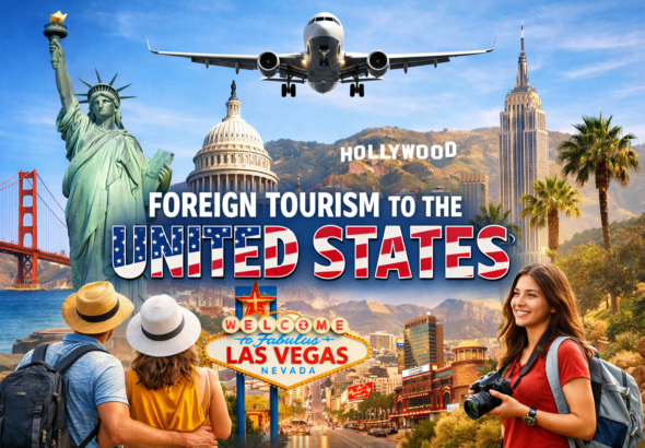International travelers arriving in the United States as foreign tourism spending trends shift in 2026