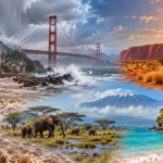 El Niño travel weather impacts showing heavy rain, drought, heat, and changing conditions at major tourist destinations worldwide.